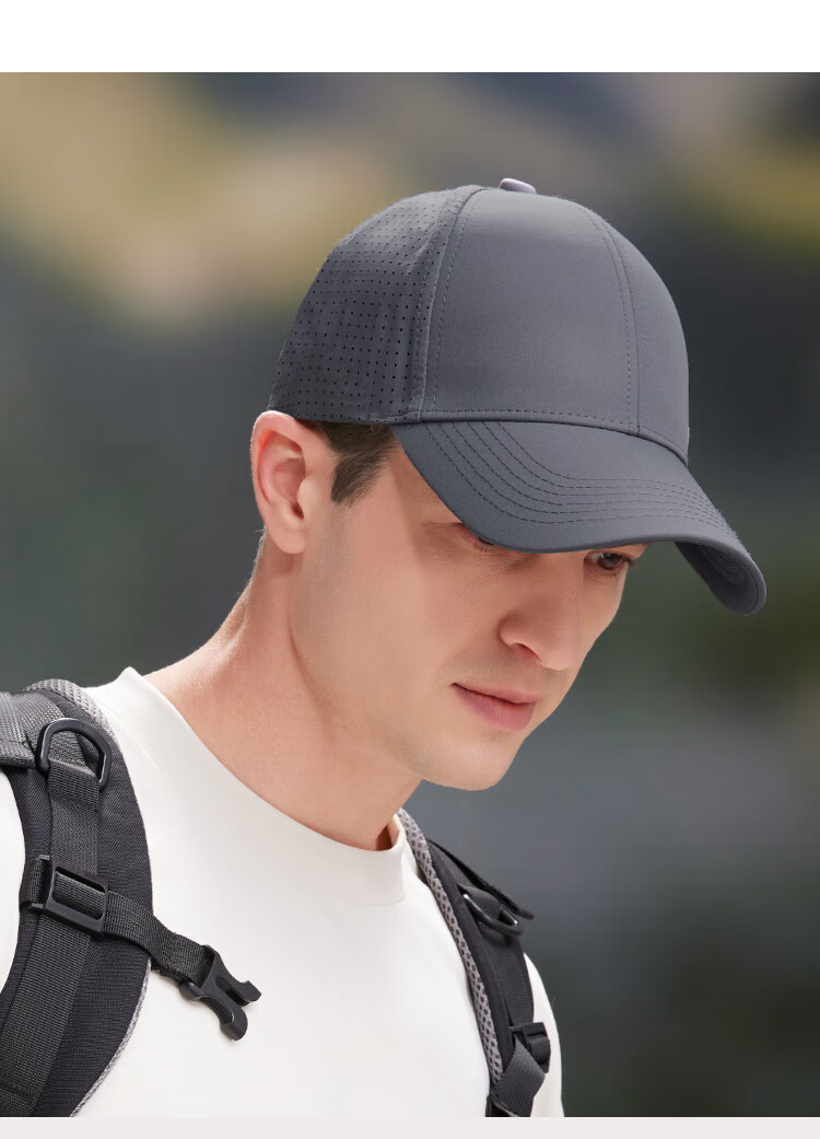 JEEP Baseball Cap for Men, Large Head Circumference, Outdoor Breathable Visor Cap, Sun Hat for Men And Women, Black 10