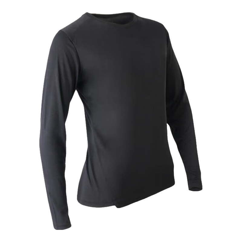 DECATHLON Training Sun Protection Base Layer Long-Sleeve Fitness Running Sportswear T-Shirt Top RUNW2176332 Classic Black M-L