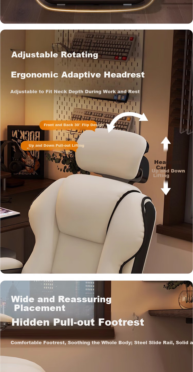 Quanpinwu Computer Gaming Chair, Office Chair, Ergonomic Seat, Executive Sofa Chair, Study Room Comfortable Chair for Long Sitting, Reclining 9