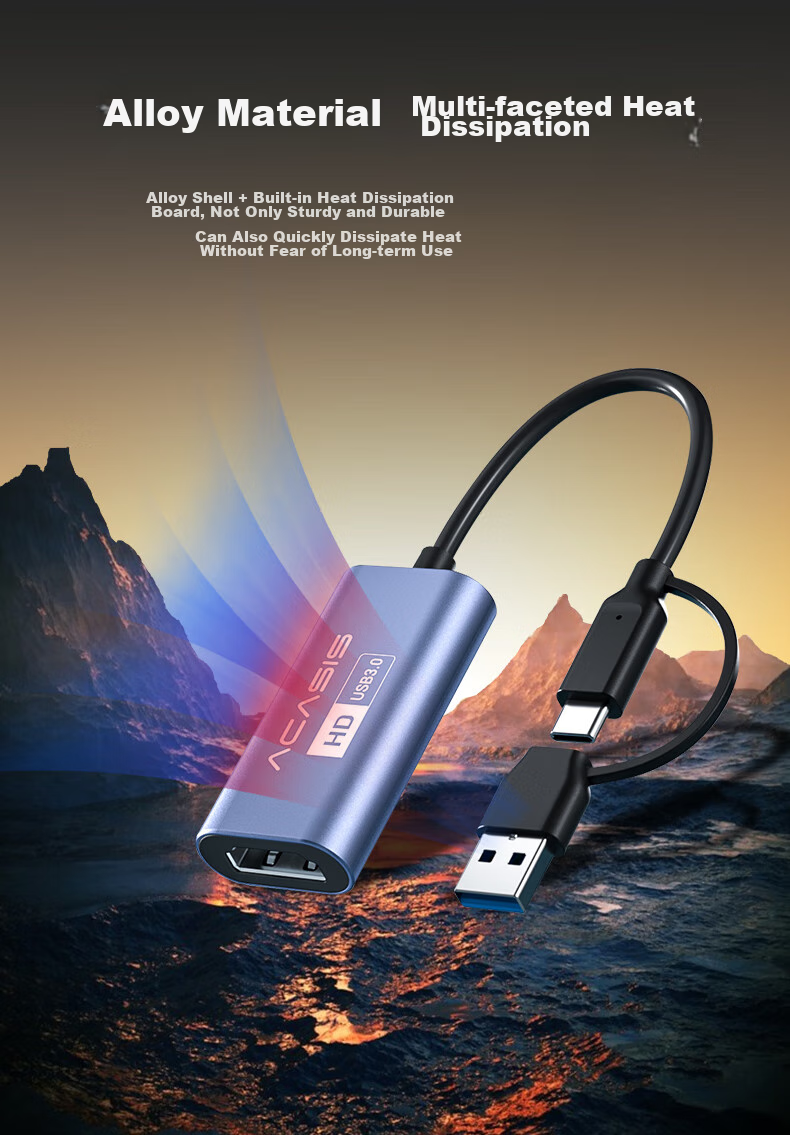 Acasis Video Capture Card for Switch/PS5/Smartphones/Tablets IPad/Cameras, 1080P HD Live Streaming Capture Device MS2130, Game Screen Casting And Recording VC-002 13