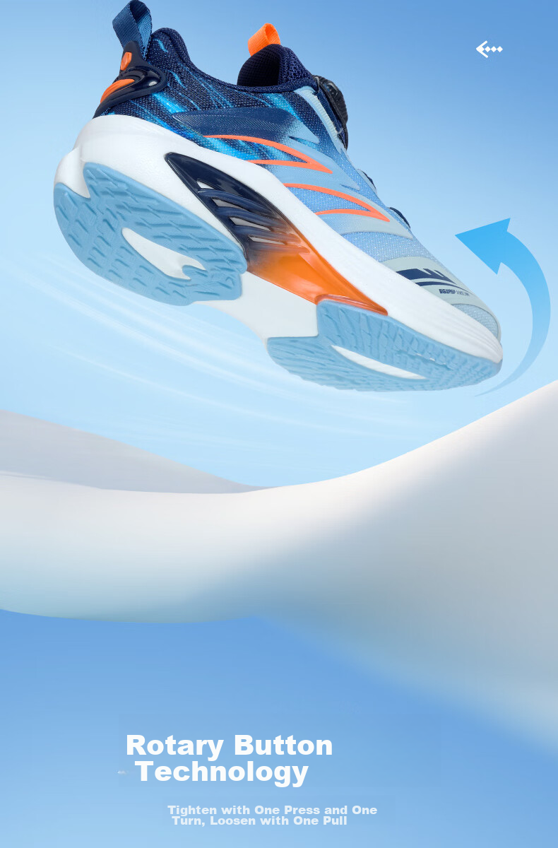 Bumblebee Kids Boys Sports Shoes 2026 Spring Children's Running Shoes D112431068 Orange/Deep Blue (Single Mesh) Size 32 5