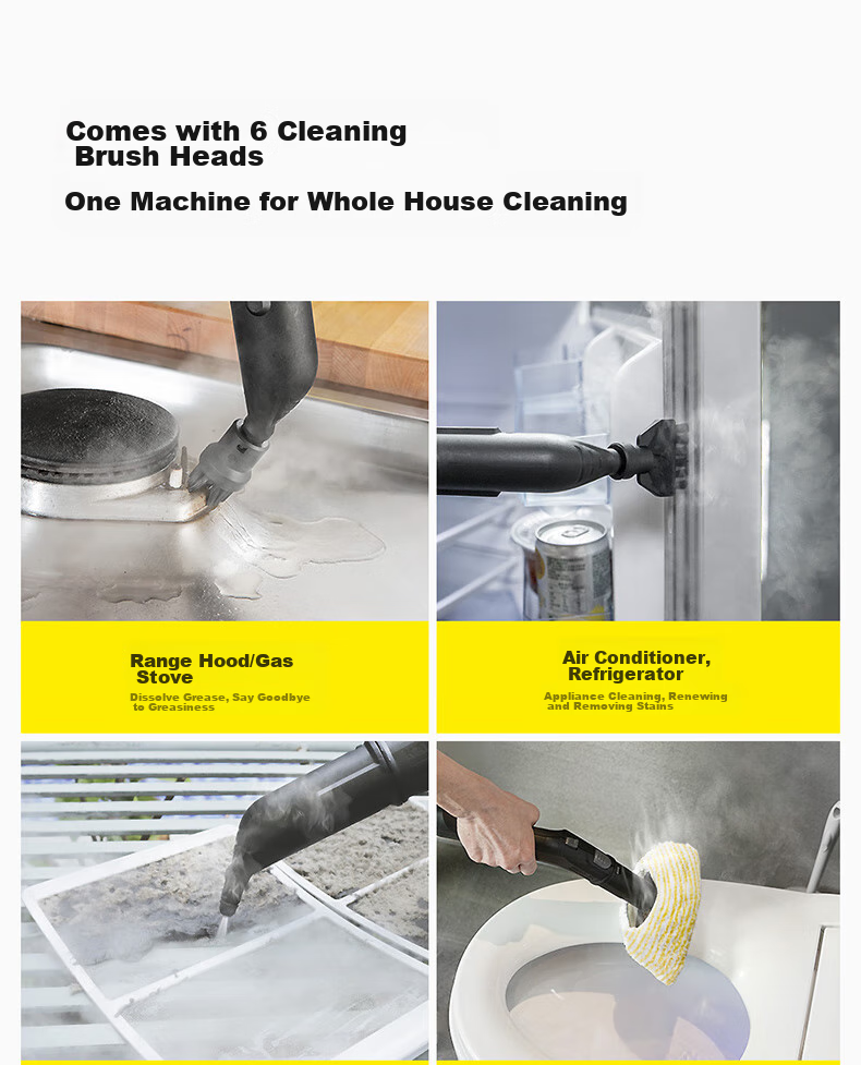 KARCHER German Steam Mop, Household High-Temperature Steam Cleaner, Kitchen Range Hood And Whole-House Cleaning Machine, Floor Washer with Temperature Display, Sterilization And Dust Mite Removal SC5D 10