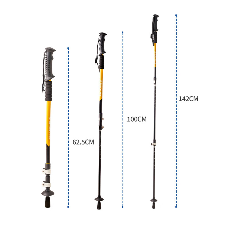Suncojia Outdoor Hiking Pole, Telescopic Aluminum Alloy Walking Stick, Non-Folding Ultra-Light Climbing Trekking Pole, Self-Defense Cane