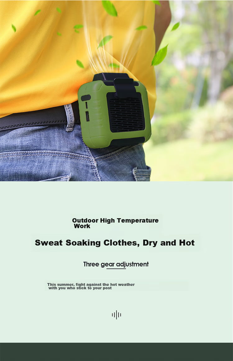 Kewo [Instant Cooling in 1 Second | Drops 16°C Instantly] Waist-Hanging Portable Fan, Powerful Cooling Device for Construction Sites, Large Airflow, Neck-Hanging Fan for Delivery Workers, Summer Outdo 6