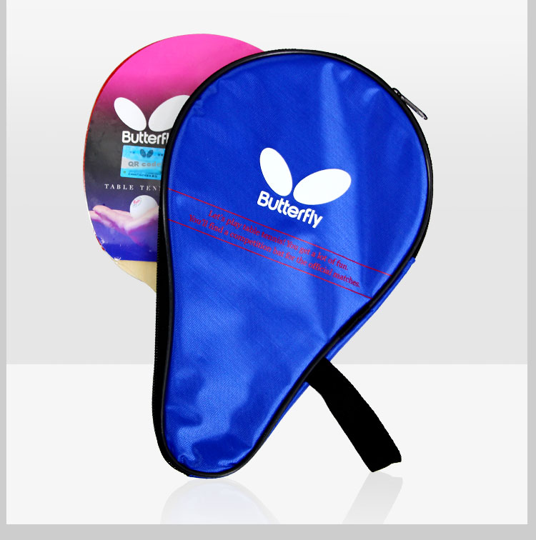 BUTTERFLY Four-Star Table Tennis Racket, Straight Handle, Reverse Rubber And Positive Rubber Combination, Single Racket 403, Includes Racket Case 12