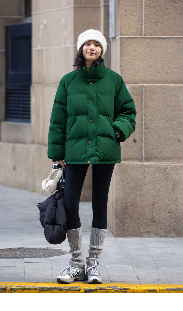 Dme [Light Warm Winter] Vintage Stand Collar 90% Duck Down Jacket for Petite Women, Warm Coat for Winter 29