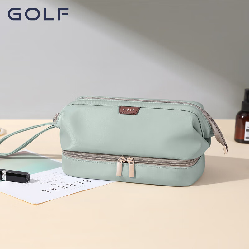 GOLF Toiletry Bag Large Capacity Storage Bag for Women, Business Trip Makeup Bag, Portable Travel Organizer Bag, Sea Salt Blue