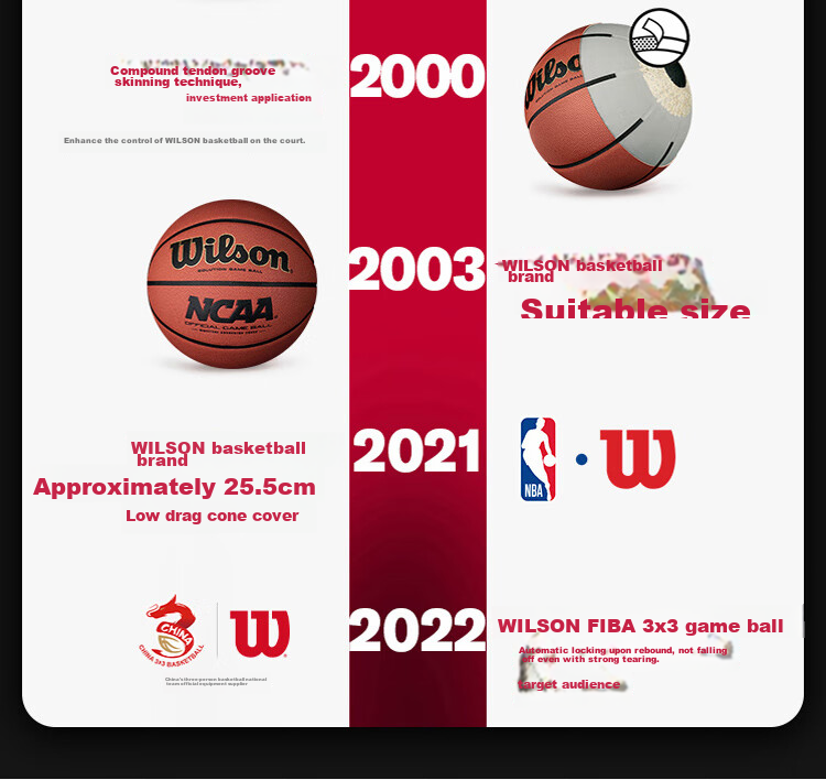 Wilson, Honoring The NCAA Final Four Glory Moment, Children's Women's PU Indoor And Outdoor Size 6 Basketball 15