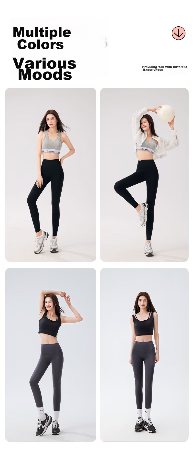 FitonTon Shark Leggings for Women, Autumn And Winter, Butt-Lifting And Tummy Control, High-Waisted, Slightly Compression, Butt-Lifting Band, Tight-Fitting Yoga Pants, Gray, L 22