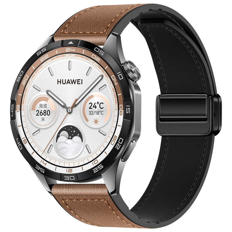 Xiaopijiang Leather Watch Strap Compatible with Huawei Watch GT6/GT5Pro/GT4/GT3Pro/GT2, Suitable for Huawei Watch5/Watch4/4Pro/Watch3, Genuine Leather Strap
