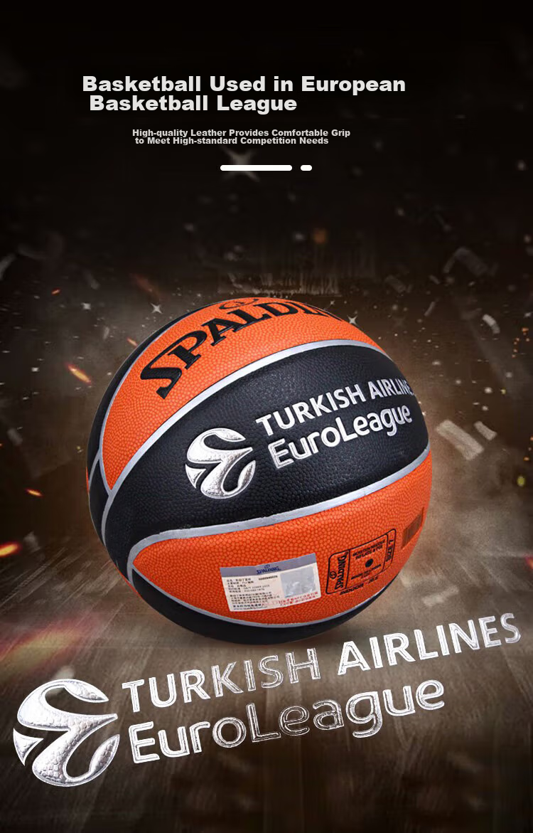 SPALDING , Official Basketball of European Basketball League, Size 7 PU Indoor Basketball, 77-100Y 2