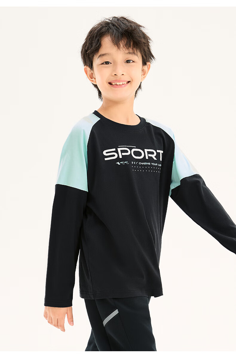 361° Children's Clothing, Kids' Long-Sleeve Sweater for Spring 2026, Boys And Girls Aged 3-14, Color Block Knit Top, White, Size 110 20
