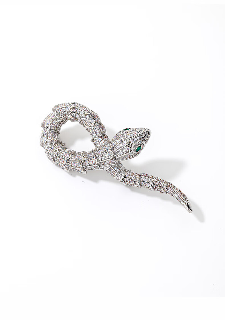 Qlady Zodiac Snake Year Brooch, High-End Corsage, Elegant Light Luxury Suit Pin, Lapel Pin, Premium Accessory, Birthday And New Year Gift 3