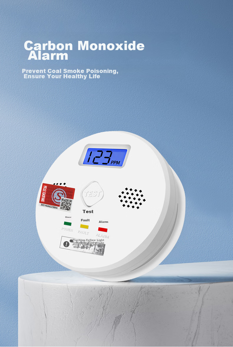 LFang SN-801 Carbon Monoxide Alarm Detector, Coal Stove Charcoal Warning Device, Honeycomb Gas Alarm 1
