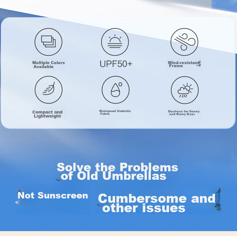 Tianwei Umbrella, Sun Protection And UV Protection, Mini Size for Women, Dual-Purpose for Sun And Rain, Sunshade Umbrella, Five-Fold Capsule Umbrella, Customizable 2