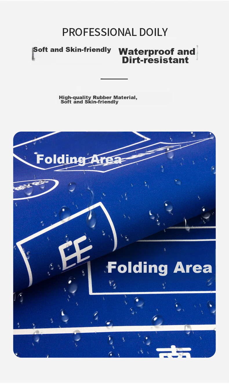 FORTHGOER Guandan Special Tablecloth, Competition Table Mat, Entertainment Poker Cards, Chess Room Dedicated Waterproof Tablecloth, Blue Velvet Surface 5
