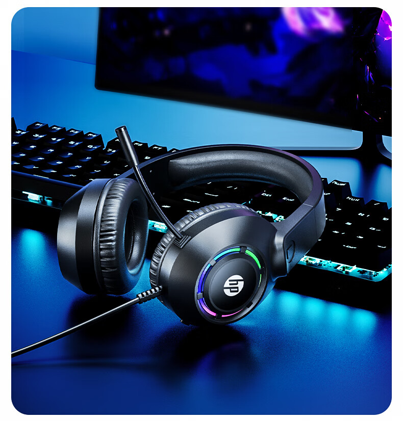 HP Wired Over-Ear Noise-Cancelling Surround Sound Gaming Headset with Microphone USB Interface for Study and Entertainment 19