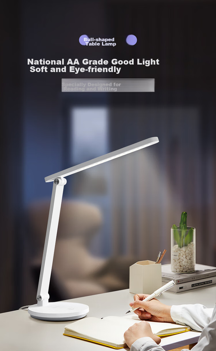 BULL Desk Lamp, National AA Grade, Stepless Dimming, ML-C012B Home Eye Protection Lamp for Study And Work Reading 1