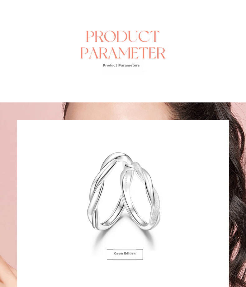 Fanci Romantic Couple Silver Rings, Matching Pairs for Men And Women, Birthday Gift, Anniversary Present for Girlfriend 6