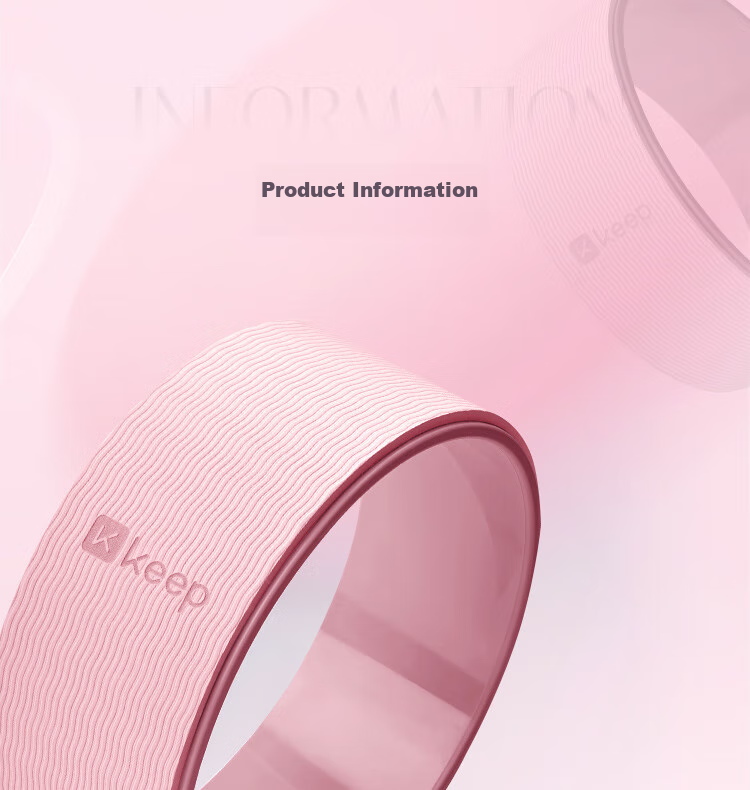 Keep Yoga Wheel, Beginner's Backbend Yoga Ring, Fitness Pilates Circle for Back Opening, High Stability Support, Pink/gray 13