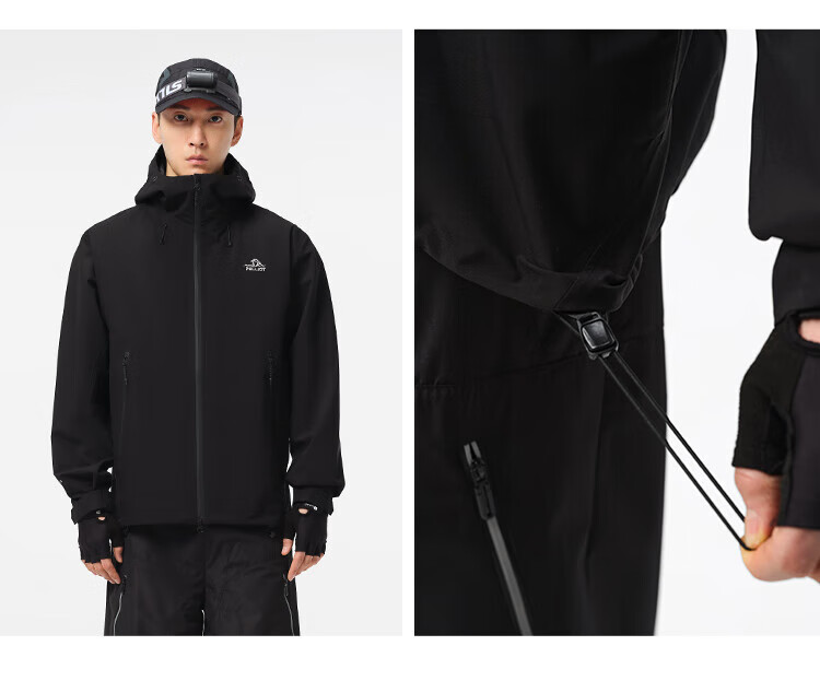 Pelliot [Rock Shell | Zhao Lusi Same Style] Hard Shell Single-Layer Windproof Waterproof Wear-Resistant Mountaineering Jacket 125301055 18