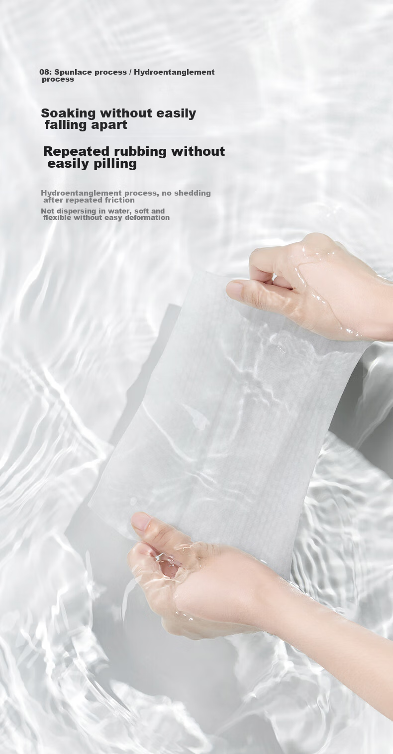 Kaili Disposable Facial Cleansing Wipes, Dual-Use for Dry And Wet, Skin-Friendly Cleansing Towels, Roll-Up Wipes, Thickened, 80 Sheets/roll 8