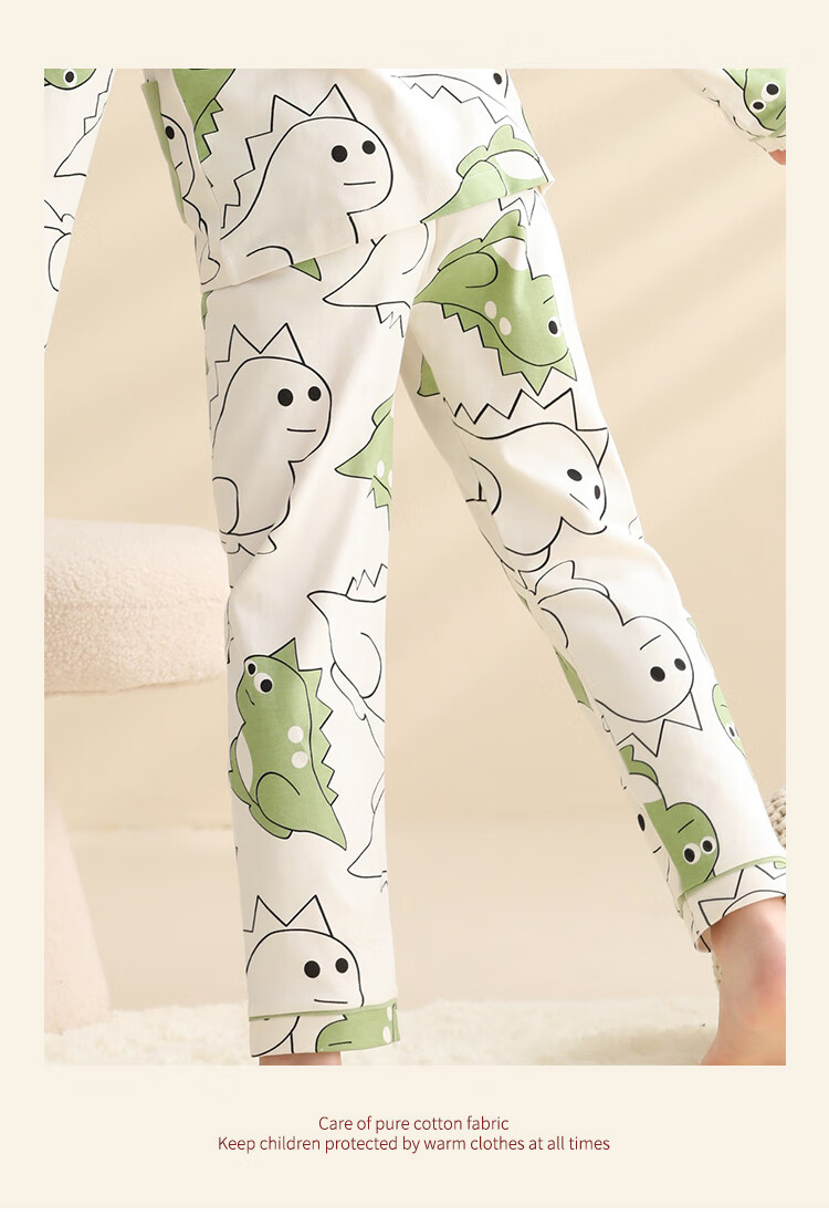 LangSha Children's Pajamas, Girls' Pure Cotton Sleep Pants, All-Season, for Middle And High School Students, Teenage Girls, Home Wear Pants, Baby Long Pants 11