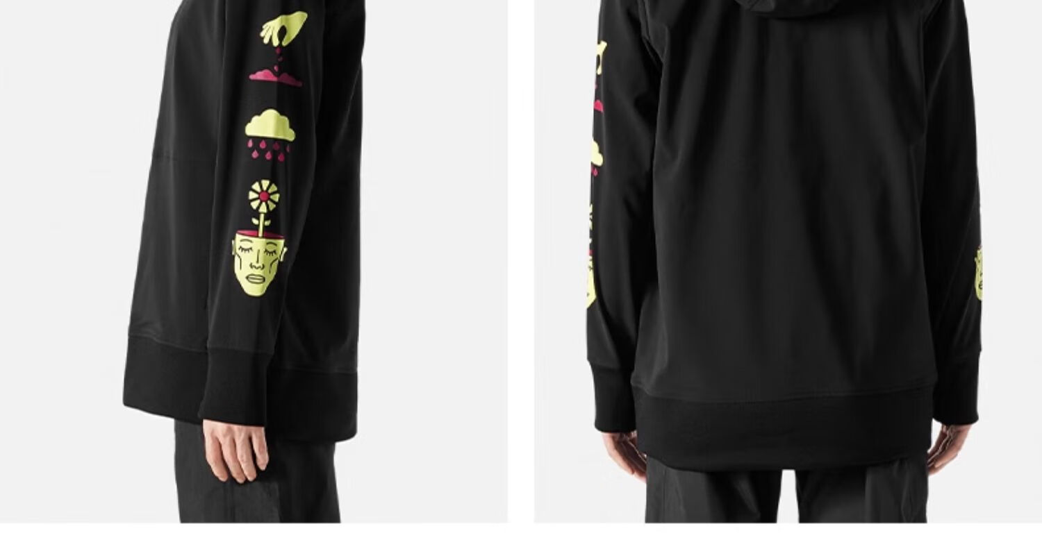 The North Face Knitted Sweatshirt for Women, Outdoor Windproof And Warm Pullover 7UUK, Black/ORN, Size S 11