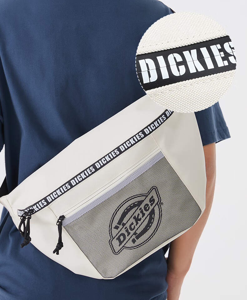 Dickies Crossbody Bag Large Capacity Men's Multi-Compartment Chest Bag DK New Style Lightweight Cycling Waist Pack Hiking Sports Travel Bag 10