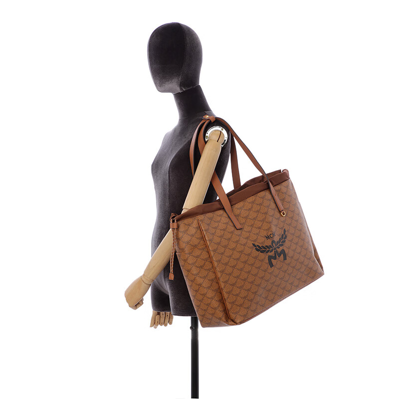 MCM [Celebrity Style] HIMMEL Extra Large Fitness Travel Bag, Cognac Color, Gift 3
