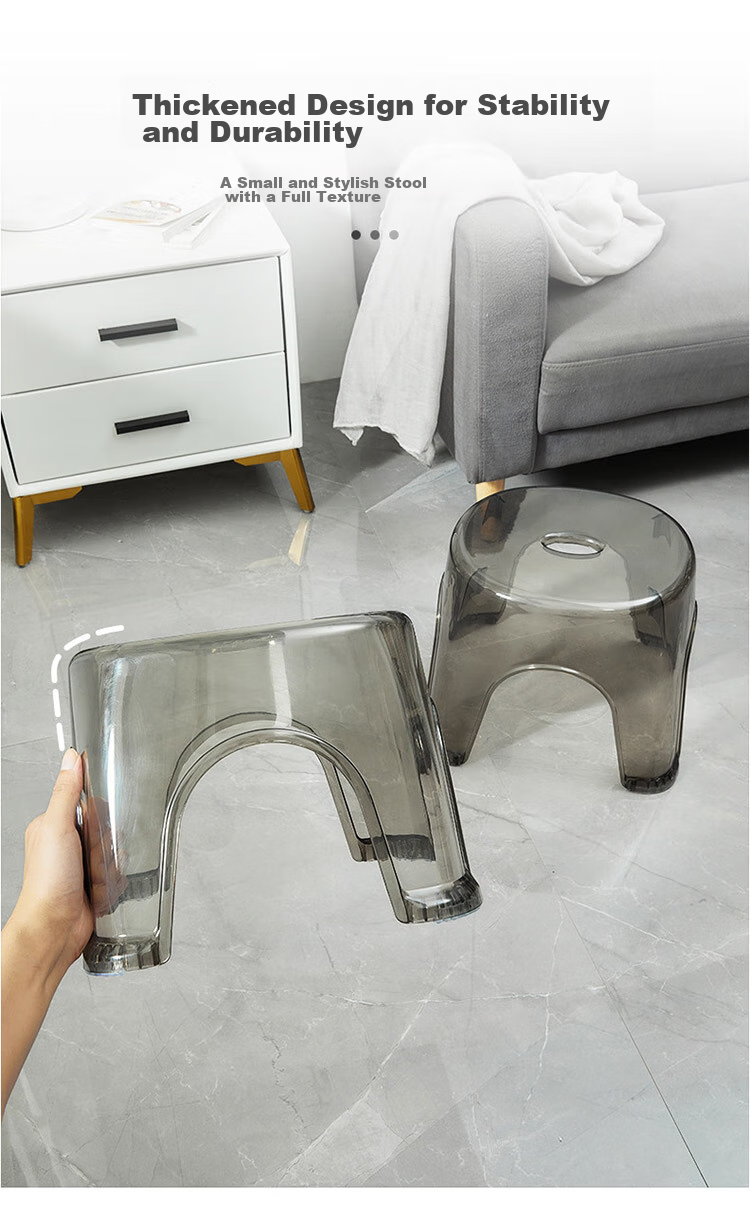 Youjialiangpin Small Stool, Household Thickened Children's Plastic Low Stool, Non-Slip Stool, Large Footstool, Toilet Stool 4