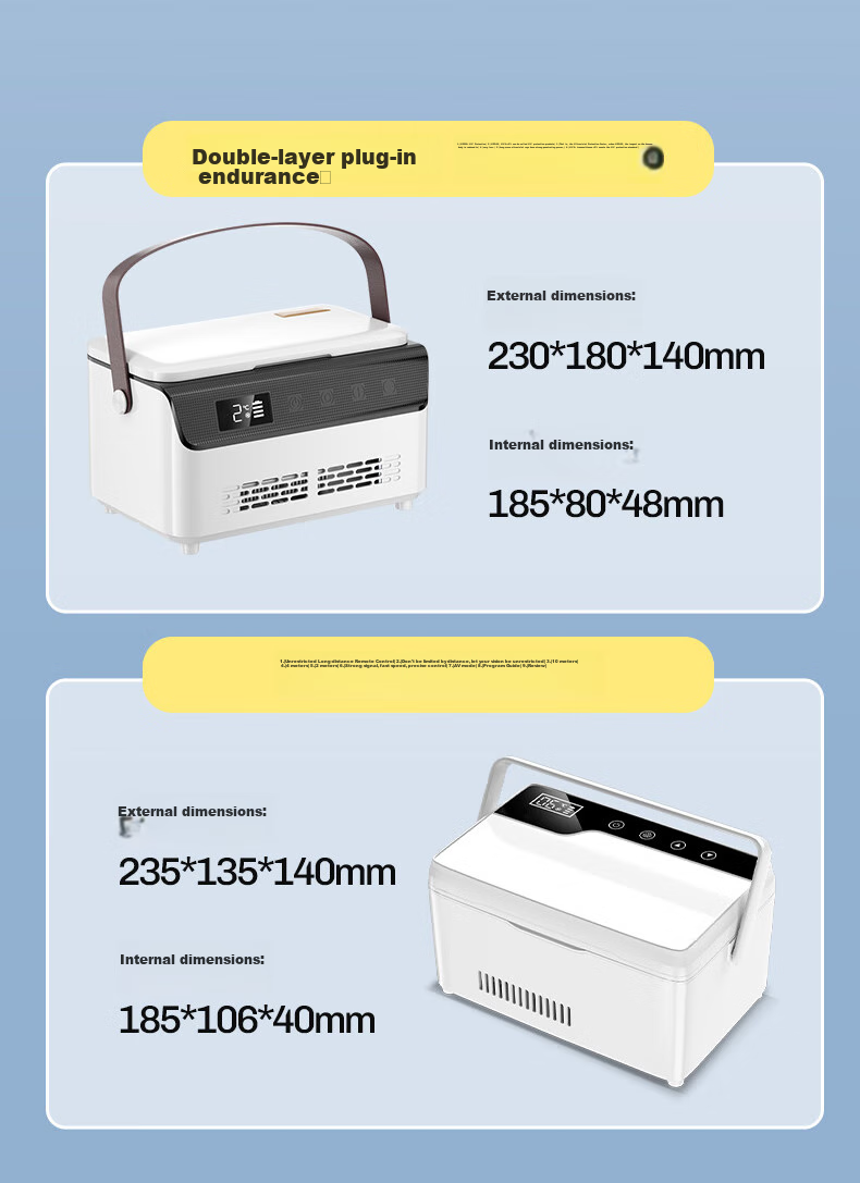 MENGXUAN Insulin Refrigerator Box, Portable Mini Fridge, Rechargeable Personal Cooling, Interferon Growth Hormone Outdoor Cooler 9