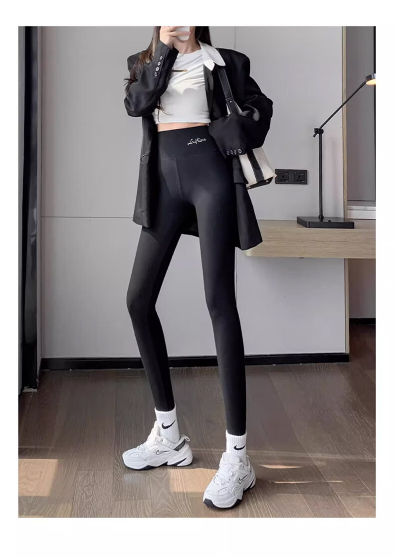 LangSha Leggings for Women, Spring And Autumn Style, High-Waisted Slimming Cotton Pants, Tight-Fitting Tights, Black Skinny Pants, Autumn Pants 24