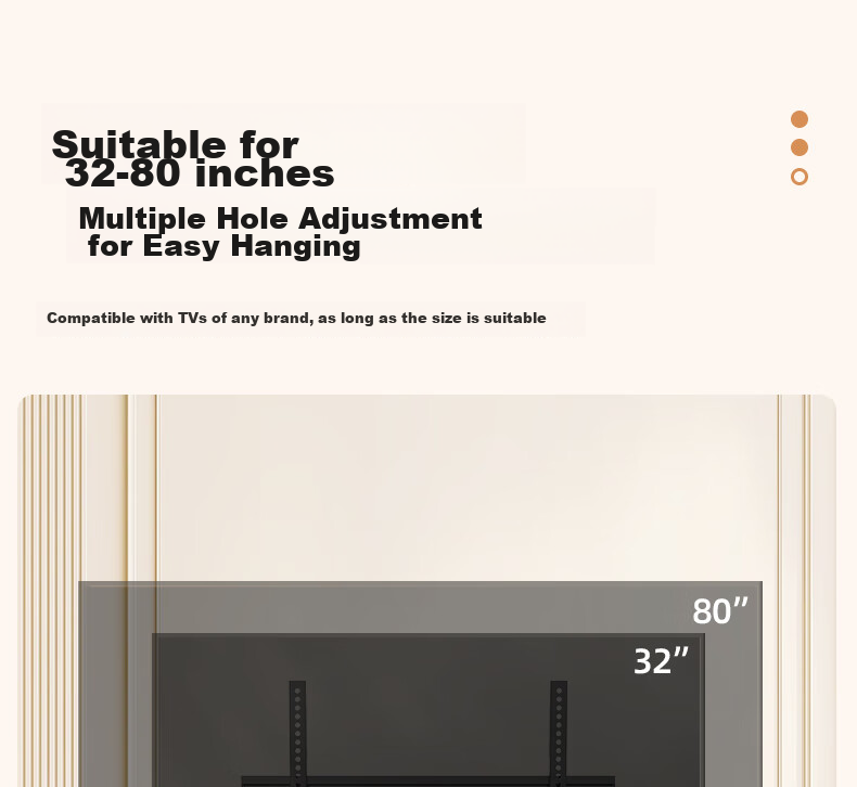 Muhouyingxiong 32-80 Inch TV Stand, TV Mount Bracket, Desktop Heightening Thickened Support Frame, Suitable for Hisense, Skyworth, Samsung, Sharp, Konka, Changhong And Other Brands 7