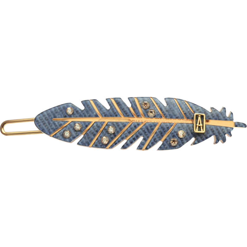 ALEXANDRE DE PARIS Fashion Bangs Clip, Casual Side Clip, Luxury Hairpin, Mid-Autumn Festival Gift for Women, Z Feather Gift Box