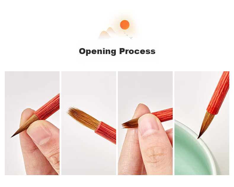 Liupintang Wolf Hair Brush, Small Regular Script Calligraphy Brush, Ink, Paper, Inkstone, Four Treasures of The Study, High-Quality Chinese Painting And Calligraphy Outline Brush, Beginner-Friendly Portable Soft Brush, Regular Script Small Brush, Soft-Tipped Lake Pen, Fine Wolf Hair Brush 12