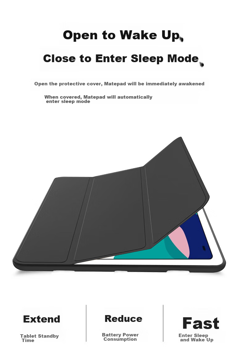 BIAZE Compatible with 2023 Standard/Huawei MatePad Air/11.5-Inch Tablet Case, Smart Sleep/Wake Foldable Full Protection Cover PB473-Lavender 6