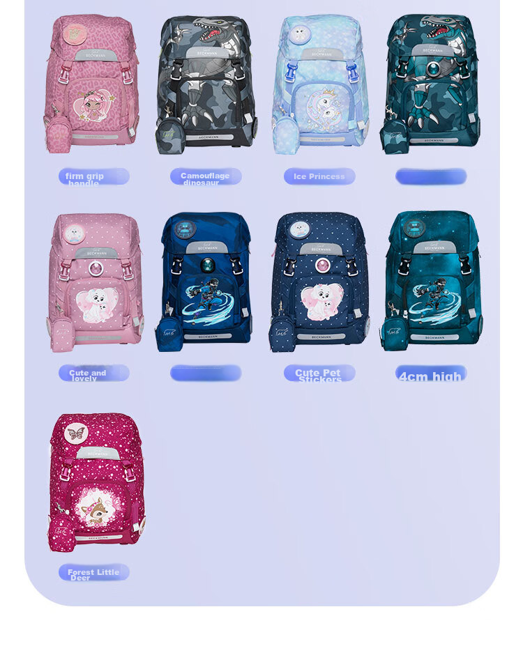 Beckmann Norwegian Primary School Student Spine-Protecting Large-Capacity Stylish Backpack for Grades 1-3 Boys And Girls, First And Third Grade Children's Backpack 22