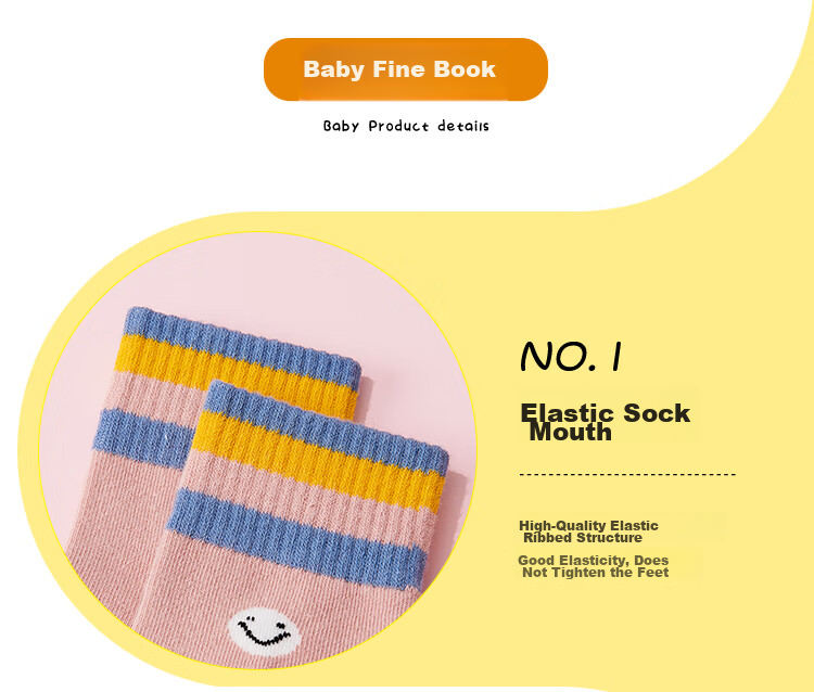 LangSha Children's Socks, Spring And Autumn Thin Style, Girls' Socks, Mid to Big Kids' Student Baby Socks, Mid-Calf Cotton Socks, 5 Pairs Per Pack 15