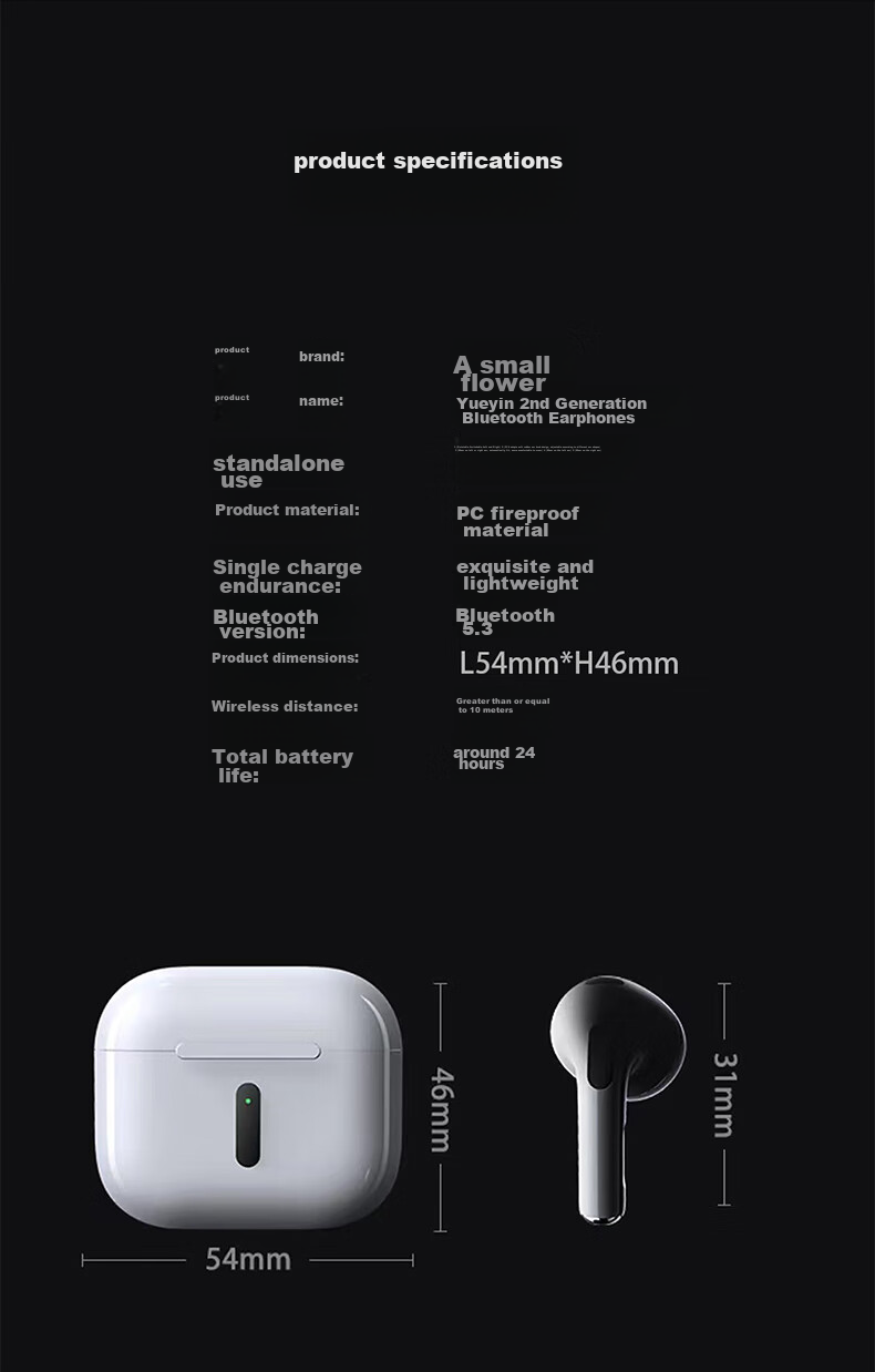ALittleFlower [2026 New Model | 4th Generation Pro] Bluetooth Earphones Compatible with Apple IPhone 17, IOS 16/15, Huaqiangbei Ultra-Long Battery Life Comfortable for Long-Wear Use without Pain Or Damage to Ears & Noise Cancellatio 9