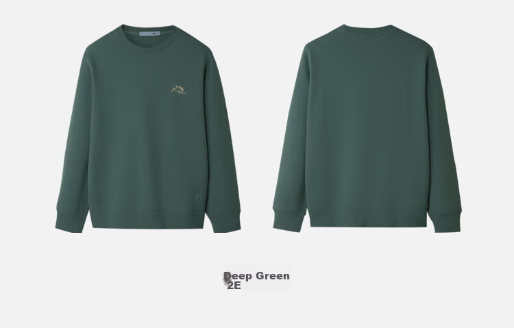 HLAHLA Men's Sweatshirt Mountain Series Embroidered Crew Neck Simple Long Sleeve 19