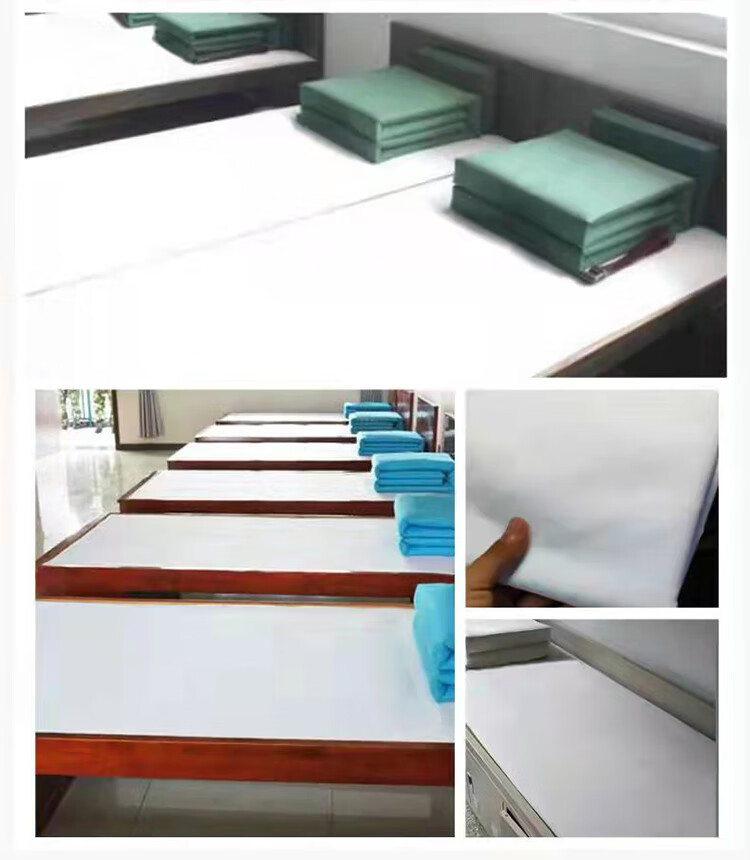 YALU&FREEDOM White Bed Sheet, Large Single Bed Sheet, Single Piece Military Training Dormitory Bedding Sheet, Bed Cover for Single Person, 160*230cm 3