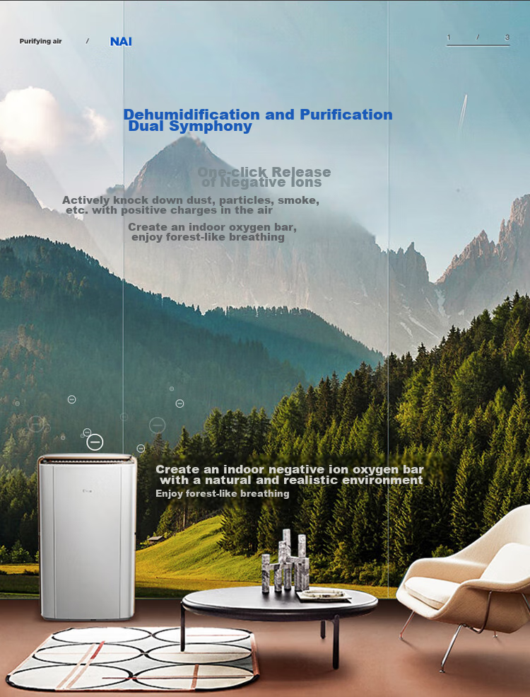 Deye Dehumidifier 60L/Day Home Basement Villa Clothes Drying Inverter Air Purifier Formaldehyde Removal V60Max 8