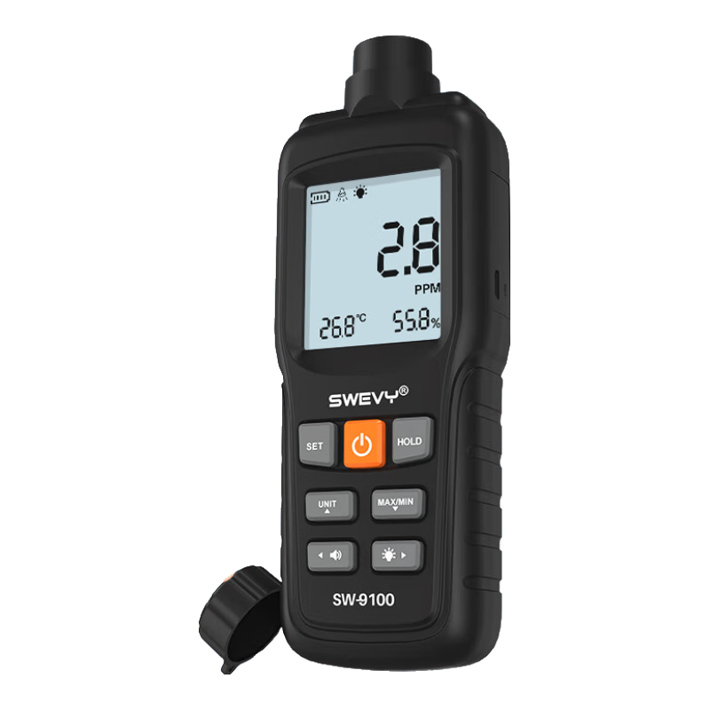 Suwei Ammonia Concentration Detector, Ammonia Tester, Portable Ammonia Detector NH3 Leak Detector Alarm SW-9100