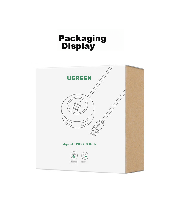 UGREEN USB Hub 2.0, 4-Port Expansion Dock, Laptop Multi-Port Adapter, Multi-Interface Extension Cable with Power Port, Black, 0.5 Meters 23