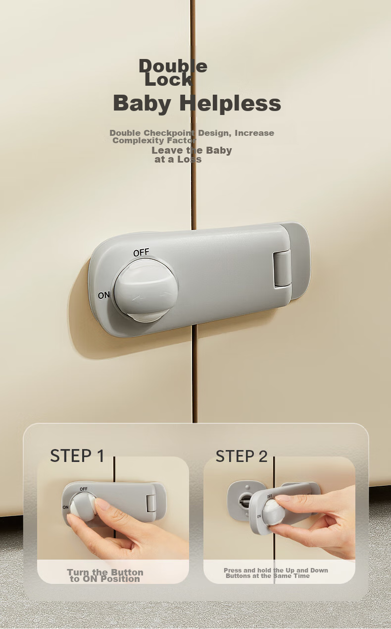 Kidsneed Drawer Lock, Child Safety Lock, Cabinet Door And Drawer Anti-Open Anti-Pinch Handle, Baby Sliding Door Refrigerator Lock, 6-Pack 4