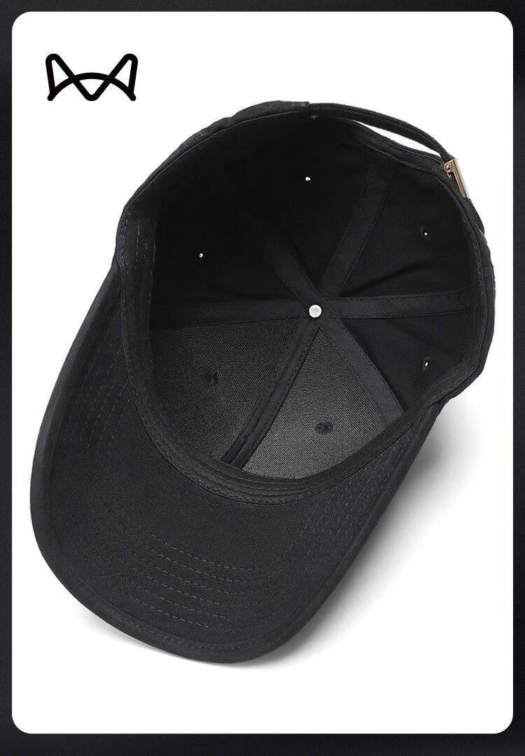 Miiow Men's Hard Top Baseball Cap Large Size Deep Fit Men's Duckbill Sun Hat Khaki 24
