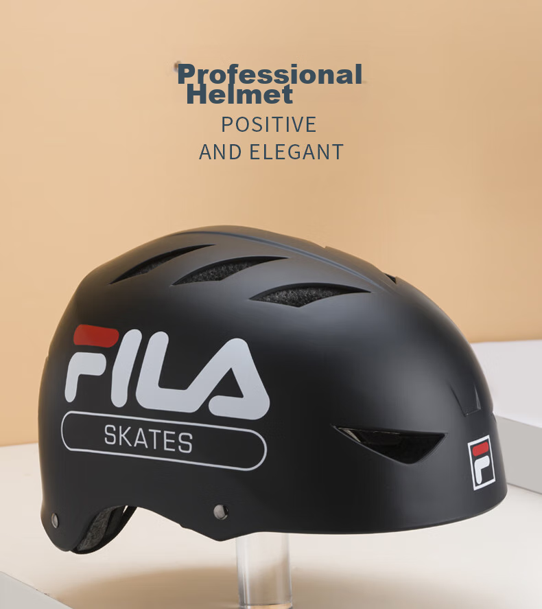 FILA Helmet, Professional Skateboarding, Adult And Children Safety Helmet, Universal Bicycle Safety Helmet, Black, Size M 4