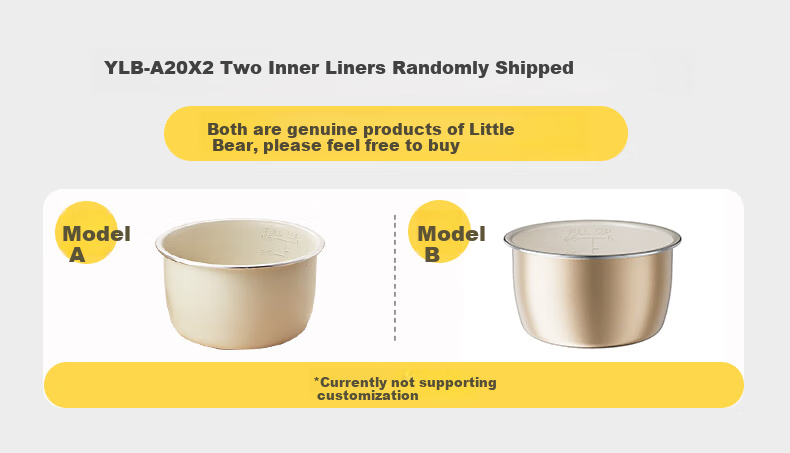 Bear Electric Pressure Cooker, Home Use, 2L Mini Electric High-Pressure Cooker, Rice Cooker, Small 1-3 Person Pressure Rice Cooker, Stewing Multi-Functional Rice Cooker, YLB-A20X2 1