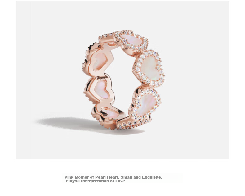 APM Monaco Pearl Mother-Of Heart Ring, Couple Rings, Gift for Girlfriend Or Wife 6